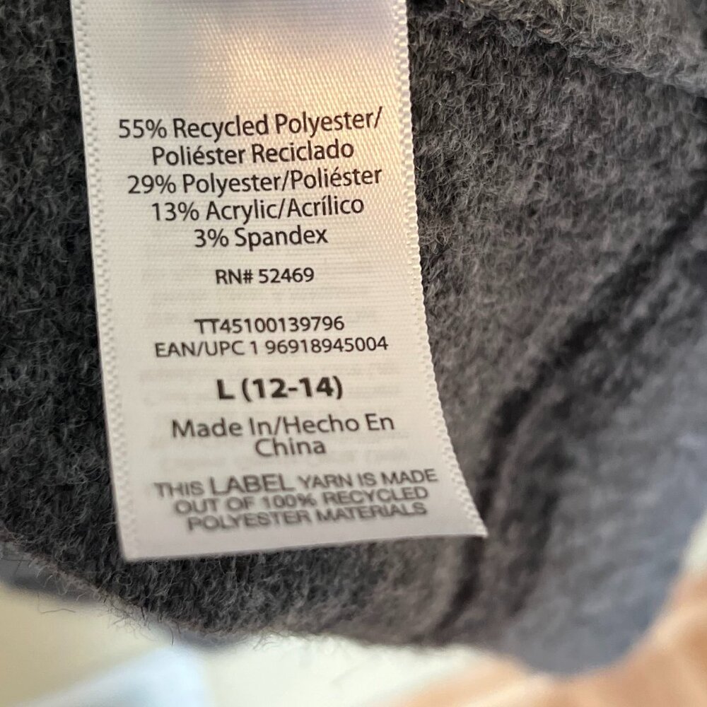 Trim True Women's Black/White/Gray Striped Cardigan Size 12-14 - Picture 8 of 9